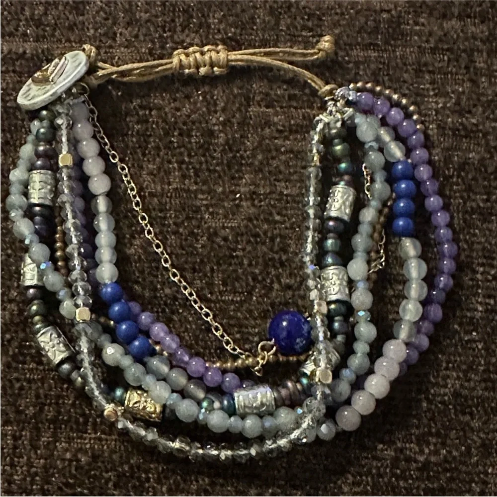 DEMDACO Beaded Your Journey One Size‎ Fits Most Charm Bracelet